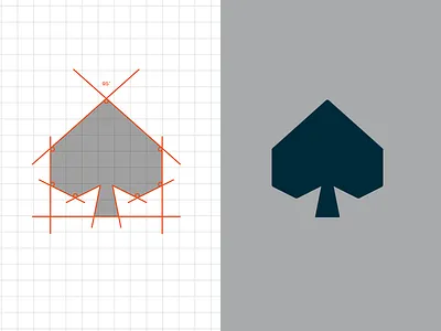 Concrete Ace ace grid logo mark process