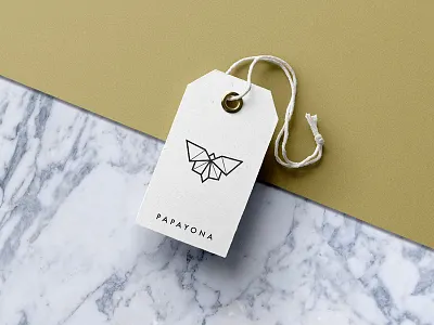 Papayona Logo branding fashion geometric logo print