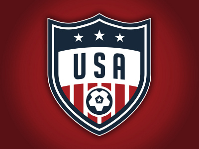 USA Soccer - Logo Concept blue branding design matt harvey mwhstudios red soccer stars usa white