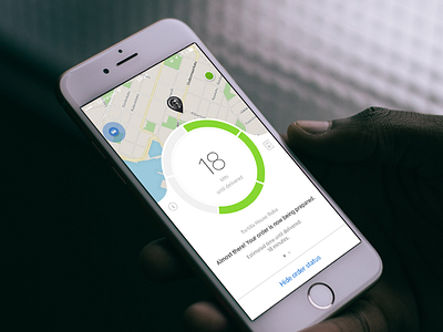 Order status screen on iOS app design ios iphone mobile order status product design ui ui design visual design