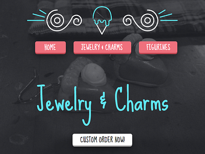 Custom craft website - Buttons and Iconography buttons css cute html iconography icons tactile web design
