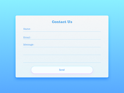 Dailyui 028 Contact Us 028 contact dailyui mail message paper us