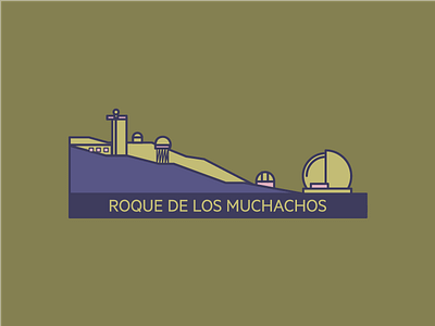 Roque de los Muchachos Observatory astronomy drawing editorial icon ilustracion magazine observation ormlapalma stars telescope universe vector