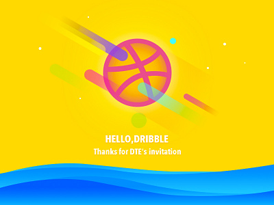 hello，dribbble dribbble，yellow，flat ui，hello