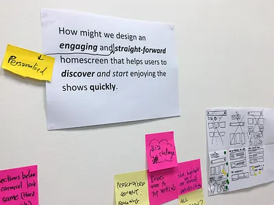 Design Sprint for Viki Homescreen brainstorm design thinking dschool google venture gv ideo process sprint