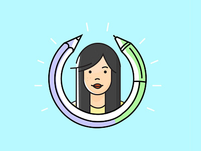 Helloo Dribbble avatar character debut shot designer dribbble invite first shot graphic hello hello dribbble illustration me my tools