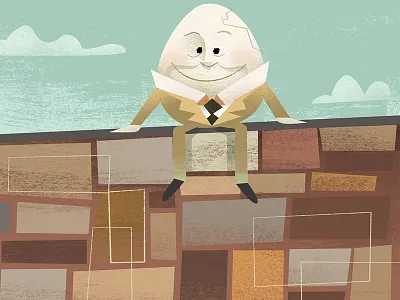 Edge Egg bricks egg humpty dumpty photoshop wall