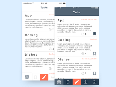 Daily UI #02 - Tasks daily ui journal list tasks tasks app to do list ui work