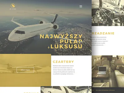 Website Redesign elegant gold jet luxurious luxury private jet scroll ui web website