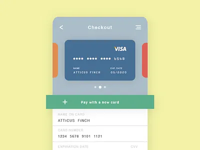 Daily UI :: 002 Credit Card Checkout app checkout credit card daily ui daily ui 002 dailyui dailyui 002 design flat form icon illustration ui ux