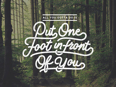 One Foot bezier curves brush calligraphy hand lettering lettering typography vector