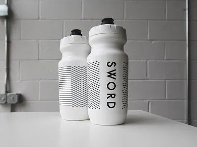 Sword water bottles black clean hydration lines monochromatic natural packaging sword water bottles white