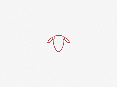 Red Lamb 2 brand branding icon identity jonyd lamb line logo mark minimal symbol