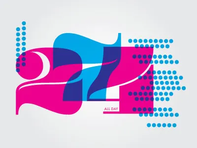 All day all day bold graphic numbers pattern t shirt