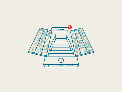 Direct Message direct envelope icon illustration instagram logo message notification stairs vector