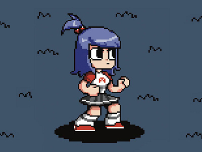 Scott Pilgrim Fighter Gal digital fighter illustration pixel pure bang games scott pilgrim