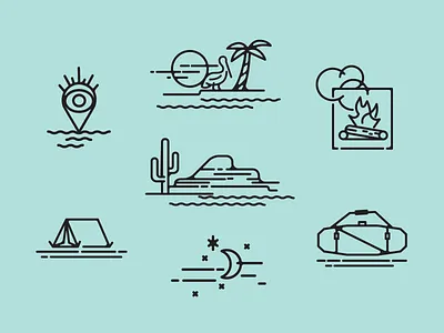 Wakeboarding Mag Adventure Issue Icons editorial icon magazine wakeboarding