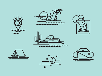 Wakeboarding Mag Adventure Issue Icons editorial icon magazine wakeboarding