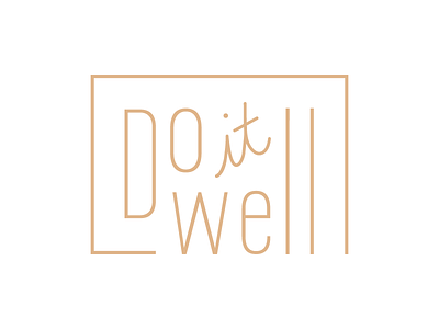 Do It Well | Branding Concept branding identity lines modern stacking typography