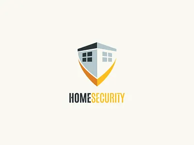 Home Security brand home logo mark secure security shield