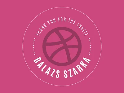 Thank You Balazs Szarka balazs szarka dribbble logo emblem invite logo thank you