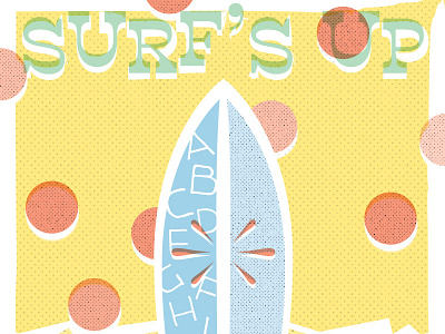 Surf WIP alphabet neutraface pokadots print surf