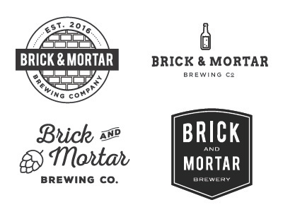 Brick and Mortar Brewery logo ideas brewery logo