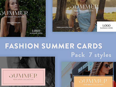 PSD Fashion summer cards brand card elegant fashion psd simple summer template tipography