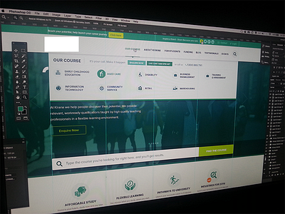 Work in Progress on an Online College conversion homepage online college online school ui ux wip