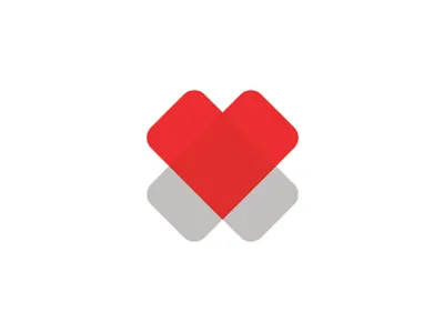 2 Hearts = cross, medical foundation logo design symbol cross foundation health healthcare heart logo logo design medical symbol mark icon