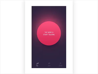 Voice App android app clean dark iphone mobile new red trend ui ux voice