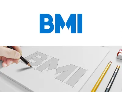 Bluefocus Mobile Internet Logo Design bluefocus bmi brand letter logo m mobile