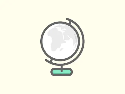 Globe Icon countries globe green icon icons illustration outline outline icon simple travel world