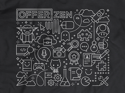 OfferZen Team Tshirt icons offerzen pattern shirt