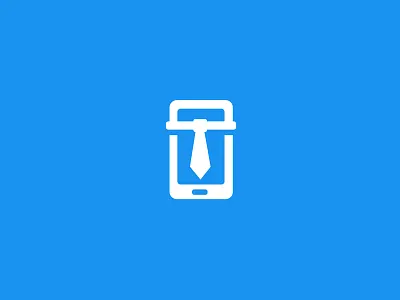 Mr.Phone business cut icon it logo mobile network phone shadow tie