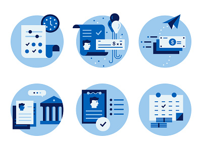 Spots blue financial illustrations spot illustration