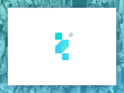 Logotype Proposal abstract blue data logo proposal squares