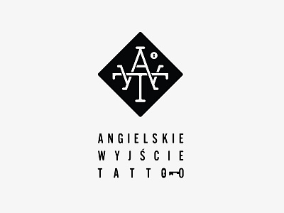 Angielskie Wyjscie Tattoo brand branding icon identity letters logo mark minimal piercing sign tattoo typography