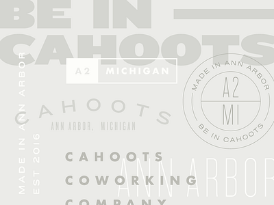 Cahoots Exploration branding cahoots focus lab identity michigan typography