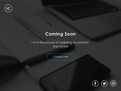 DailyUI - #048 - Coming Soon 048 dailyui portfolio social media icons