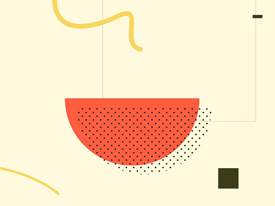 Ramen abstract flat food geometry illustration ramen shapes