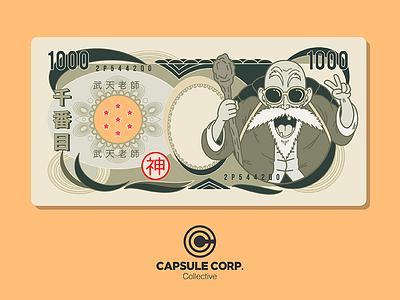 Master Roshi Zeni capsulecorpcollective dragonballz illustration vector