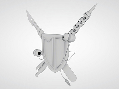 3D version of Coat Of Arms 3d cinema4d crest