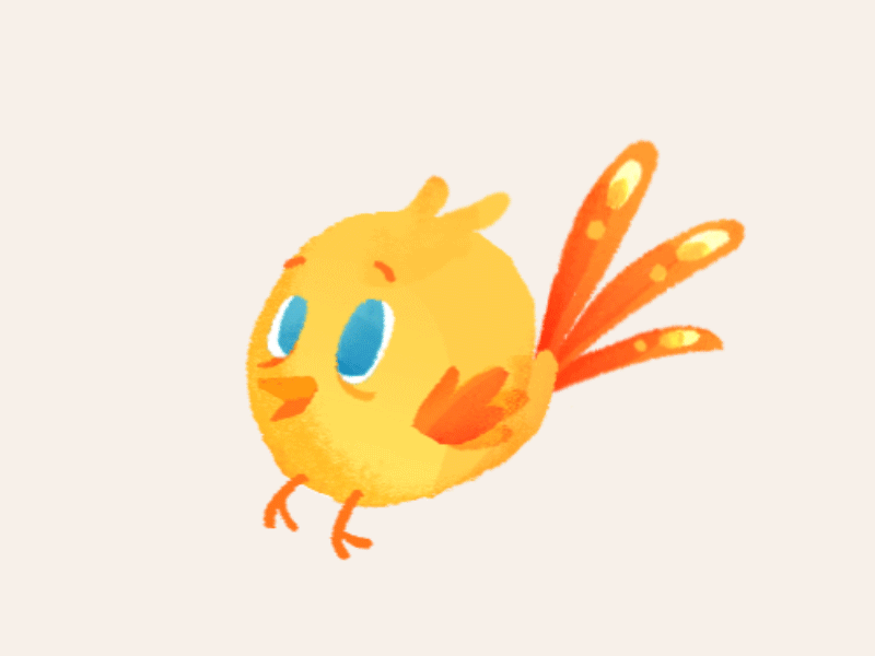 Odaya - little bird bird color dyeos fly gif illustration odaya