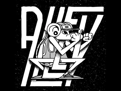 Dark Alley Ratz black character design illustration rat