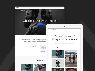 Warhol Creative HTML Template 2 agency commerce corporate css3 htm5 multipurpose personal photo studio portfolio small business