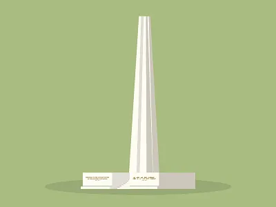 45/50: Civilian War Memorial architecture buildings flat design illustration singapore