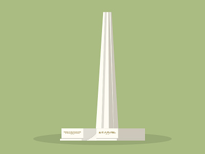 45/50: Civilian War Memorial architecture buildings flat design illustration singapore