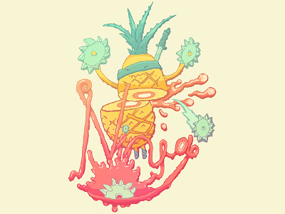 Ninja pineapple ananas assassin cute fight fruit funny hipster japan japanese ninja pineapple warrior