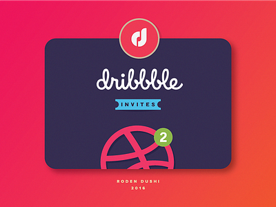 2x Dribbble Invites 2x albania dribbble dribbble invite giveaway invitation invitations invite invites player portfolio